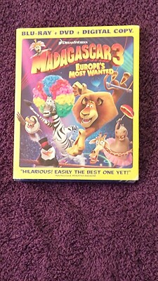 Madagascar 3: Europes Most Wanted (Blu-ray/DVD) WS NEW Digital May be expired.