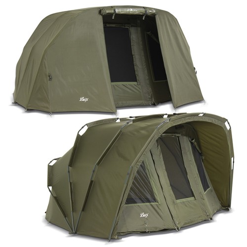 Lucx® Bivvy + Winterskin 2 - 3 Mann Karpfenzelt + Überwurf Carp Dome Tent Tiger - Bild 1 von 12