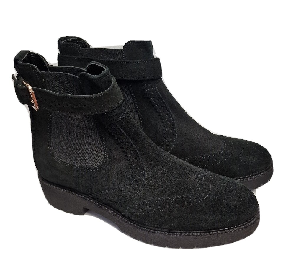 Suede Kurt Geiger Carvela Ankle Boots SHOREDITCH BOOTIE Black