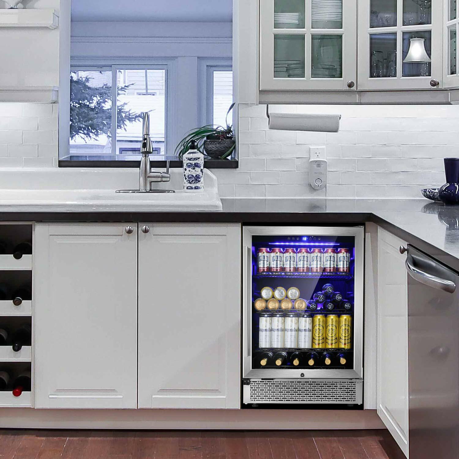24 inch mini fridge glass door