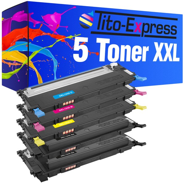 5X Toner Platinumserie FüR Dell 1230 C Dell 1235 C Dell 1235 Cn 1230C 1235C 1235-image