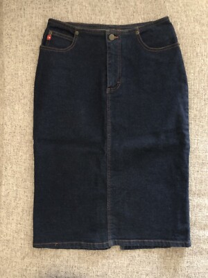 Mudd Women's Denim Back Slit Midi Skirt Size