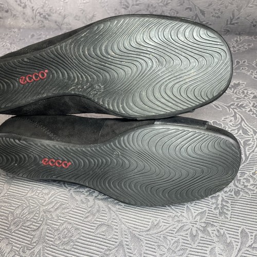Ecco Bouillon Bow Flats Black Suede Comfort Shoes EU41 US10-10.5 - Picture 11 of 11