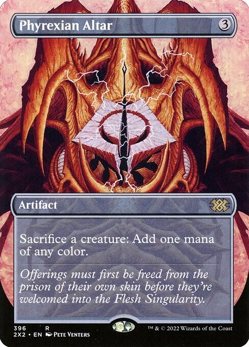 マジック：ザ・ギャザリング MTG Foil Phyrexian Altar 2022 2X2 R 396 Phyrexian Altar Borderless FOIL #396 | 2X2 Double Masters