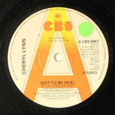 CHERYL LYNN: got to be real / mono CBS 7
