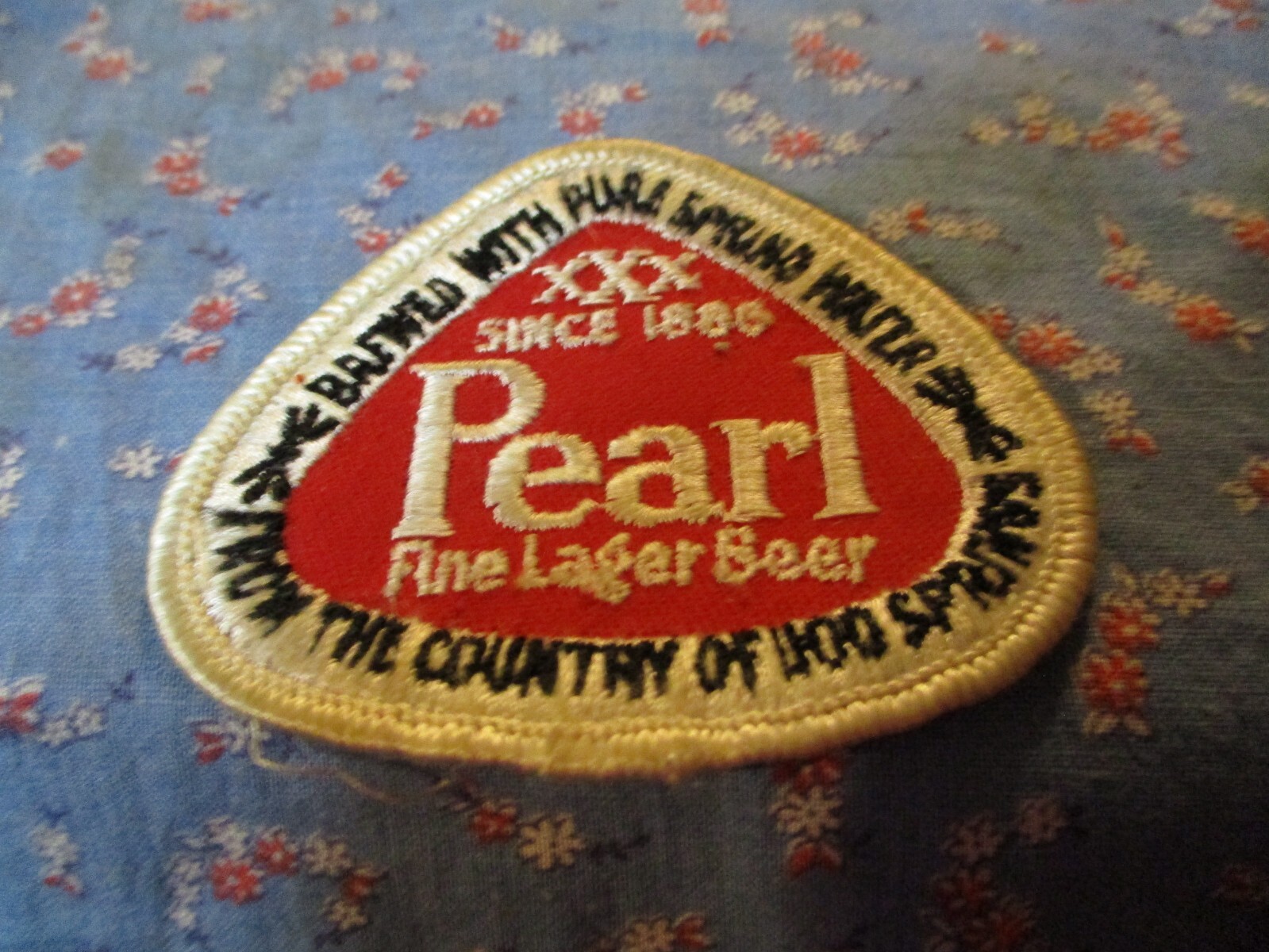 New Patch Pearl Fine Lager Beer Brewed with Pure Spring Water 2 1/2