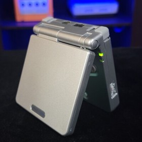 Silver Nintendo Game Boy Advance GBA SP IPS Adjustable Brightness