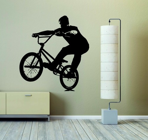 Adesivo Decalcomania Muro Camera Da Letto Vivaio Bmx Biciclette Corsa Sport  Salto Bambini Divertente bo2904 | eBay