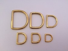 Solid Brass D Dee Rings 12mm 16mm 20mm 25mm 32mm 38mm Ring 1/2" 5/8" 3/4" 1"