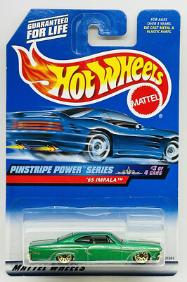 '65 Chevy Impala Hot Wheels 21303 Pinstripe Power Series Green #3 of 4 cars #955