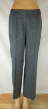 Solid Charcoal Gray Lined Flat Front Dress Pants Unbranded Women's Size 4 EUC