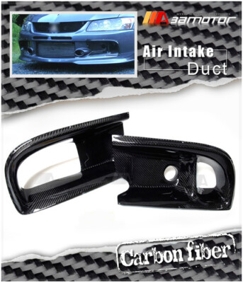 Carbon Fiber Front Bumper Air Intake Duct Set fits Mitsubishi Lancer Evolution 9