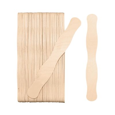 55PCS 8'' Wooden Fan Handles Jumbo Craft Sticks for Wedding & Art Projects