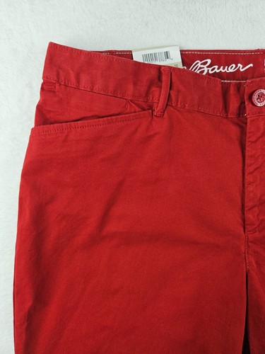 Eddie Bauer Womens Red Stretch Chino Shorts Size UK 16 - Picture 3 of 20