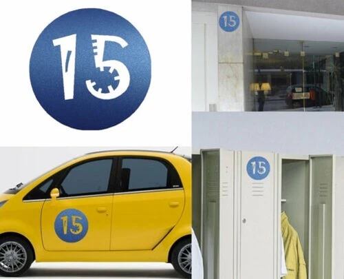 Number 15 Vinyl Cutting Sticker V17C