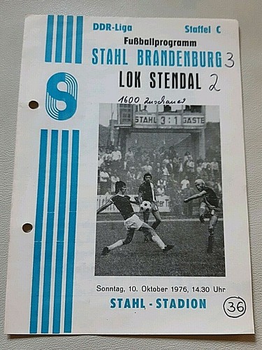 Programmheft 1988 Lok Stendal Motor Schönebeck DDR Liga Bezirk