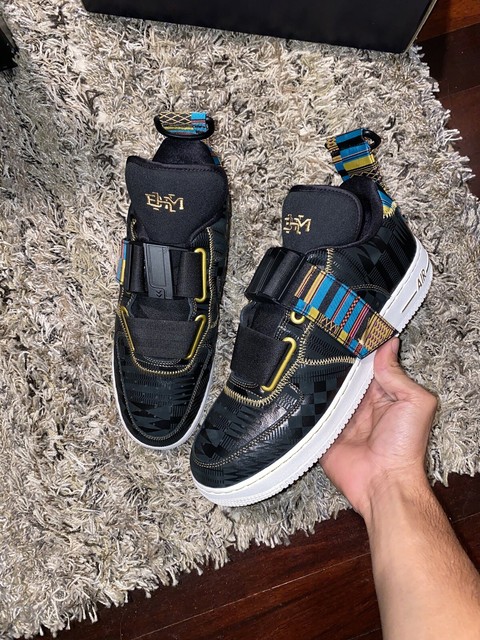 Nike Air Force 1 Utility BHM Sz 11 Black History Metallic Gold Bv7783 001 for sale online | eBay