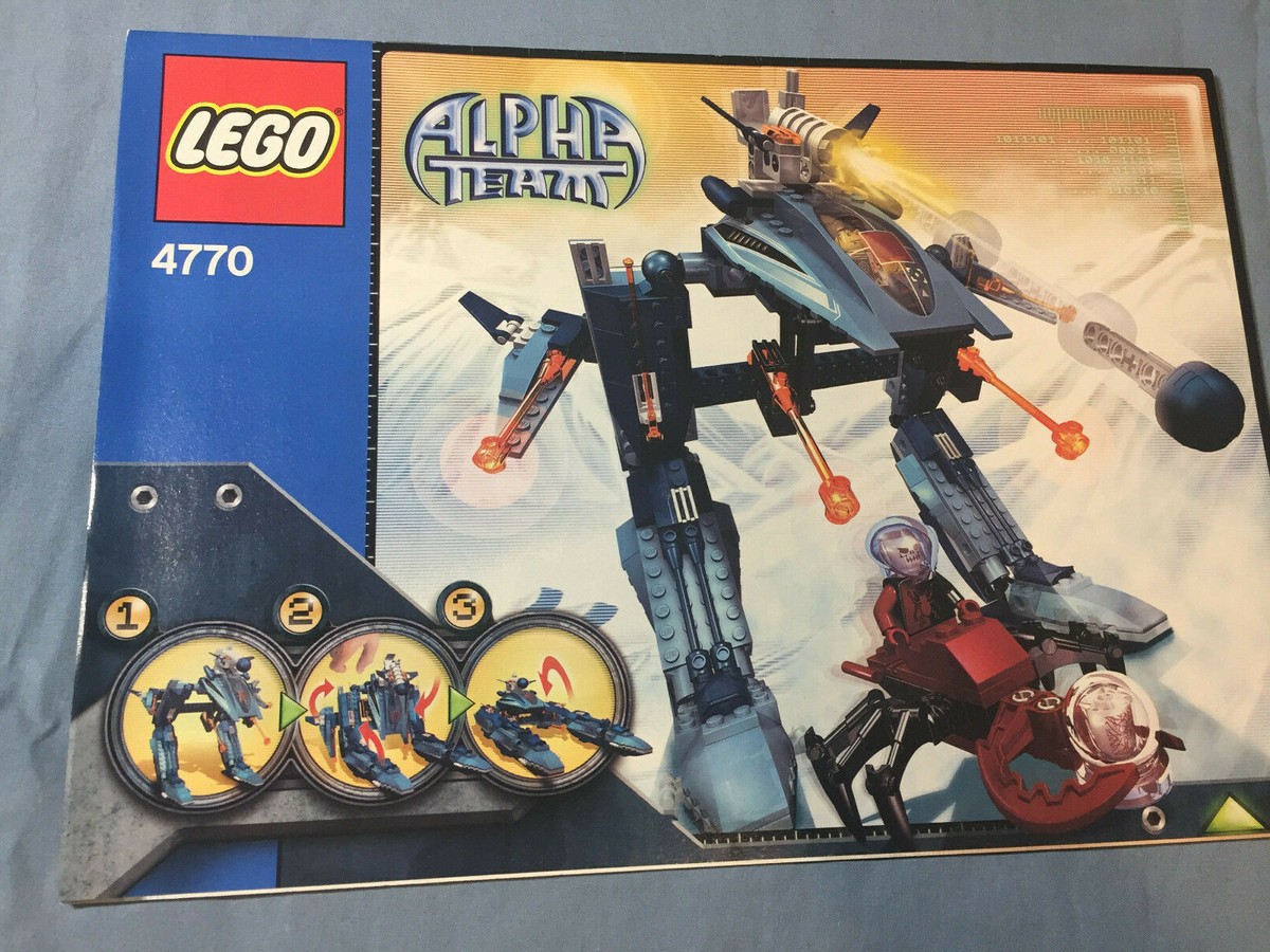 Lego Instruction Manual Alpha Team 4770 Blizzard Blaster No Bricks