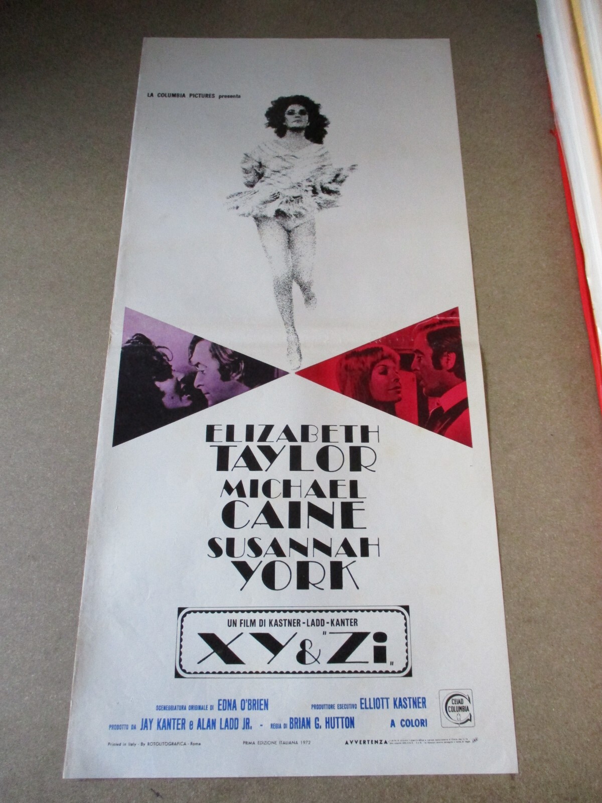 Locandina originale film X Y e Zi (1972) - Regia di Brian G. Hutton