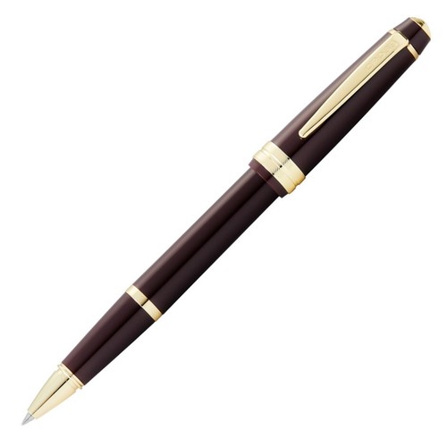SELTENER CROSS CLASSIC BURGUNDER LACK UND 23KT GOLD TINTENROLLER COLLEGE GESCHENK