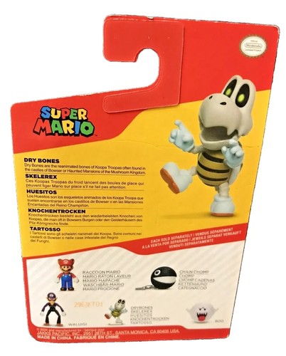 Minifigura Jakks Pacific World of Nintendo Super Mario DRY BONE 2" NUEVA 2024 - Imagen 2 de 2