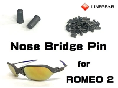 LINEGEAR Nose Bridge Pin - Dark Gray for Oakley Romeo2 - 2 pieces [NBPIN-XM-2]