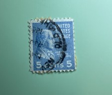 United States Postage 5 Cents Stamp James Monroe 1938-1943 (Used)