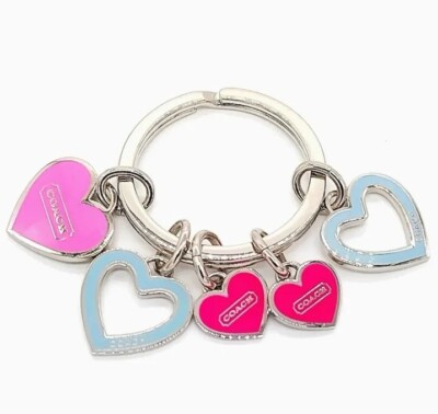 アクセサリー COACH Pink double heart keychain charm アクセサリー COACH Pink double heart keychain charm _12.JPG