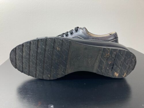 BRIONI Italian Black Leather Sneakers US 7 e40 - Picture 6 of 7