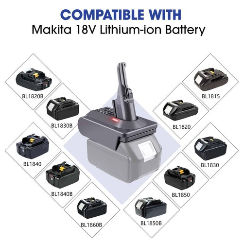Per l'adattatore per batteria Dyson V8 convertito per Makita BL1850B per batteri - Foto 3 di 9