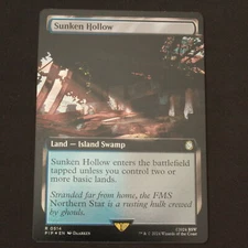 Sunken Hollow (Extended Art) 514 MTG Fallout (PIP) Rare FOIL NM