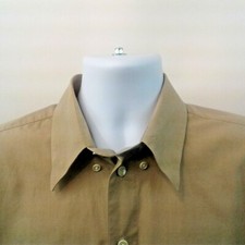 Kenneth Cole Mens Taupe Long Sleeve Button Down Dress Shirt Size 16.5 - 34/35