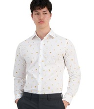 bar III Mens Melon-Print Button Down Dress Shirt
