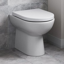 Back To Wall Toilet BTW WC Pan Soft Close Seat Concealed Cistern Furniture Unit