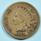 1859 Copper Nickel C/N Indian Head Cent Penny ~ F FINE ~ US Type Coin