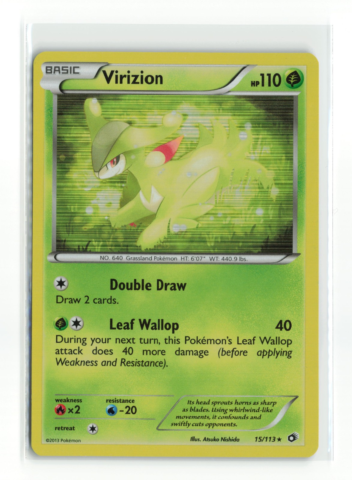 VIRIZION 15/113 LEGENDARY TREASURES HOLO RARE POKEMON TCG LP