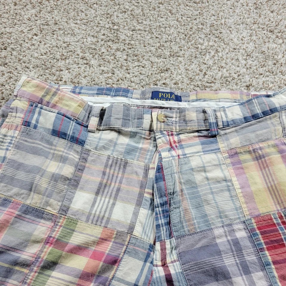 Polo Ralph Lauren Corto Para Hombre 36 Colorido Patchwork Cuadros Preppy Chino Foto 2 de 4