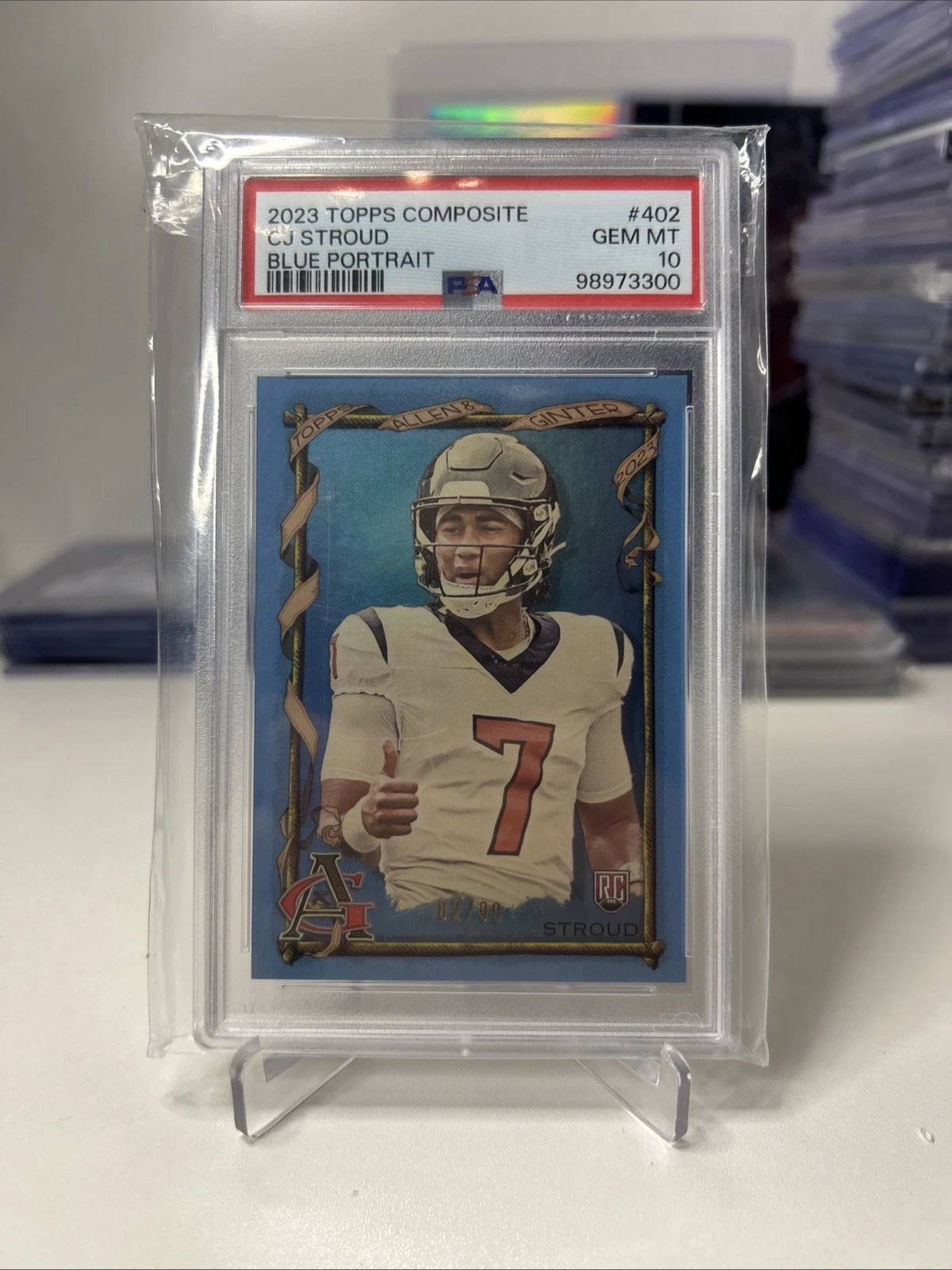 CJ Stroud Topps Composite #402 Blue Portrait