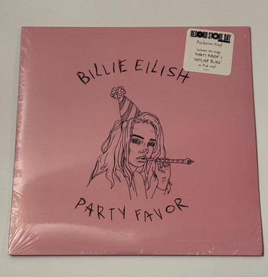 SUPER RARE Billie Eilish - Party Favor/Hotline Bling 7'' PINK Vinyl Single SEALED