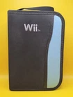 Nintendo Wii Game Storage Blue & Black Gray Zippered Travel Carrying Case CLEAN