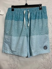 Chubbies Teal Colorblock Swim Trunks w/ Blue Liner Size L 7" Inseam EUC