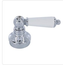 Danco 46010 Universal Decorative Faucet Lever Handle in Chrome  White Ceramic