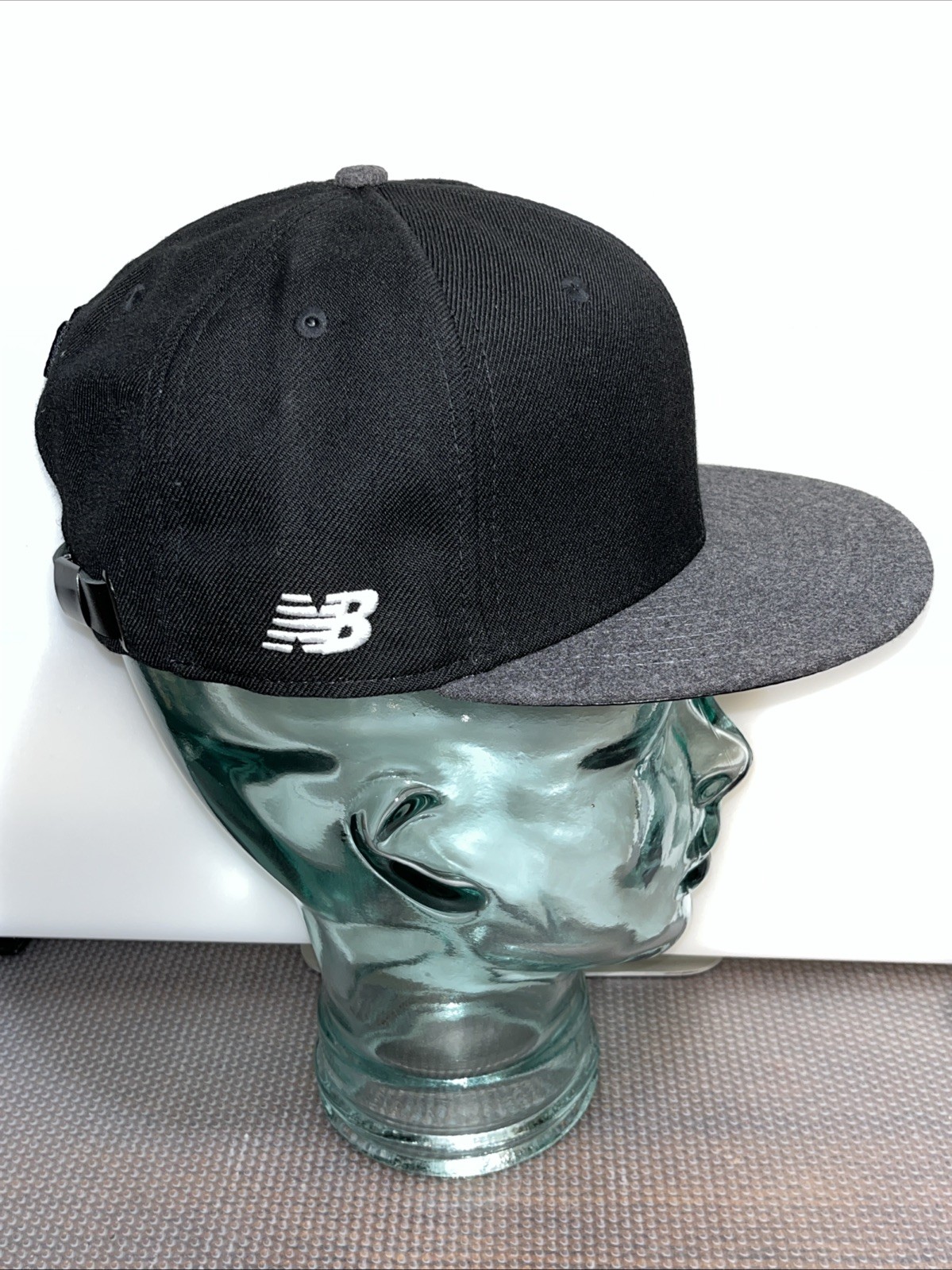 NEW ERA x New Balance 9FIFTY Snapback Hat Black Gray Wool 574 Strapback Limited image 5