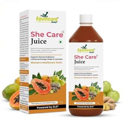 Ayumcure She Care Herbal Juice with Ashok Chaal Papaya & Amla for Women s Health