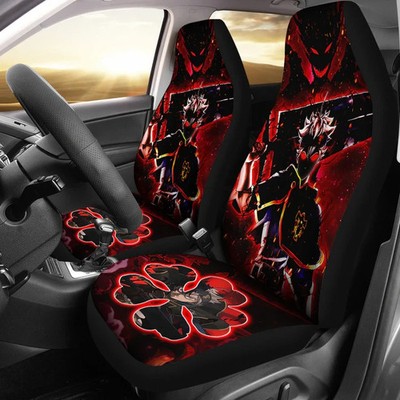 Black Clover Car Seat Covers Asta Set Of 2 Car Accessories
