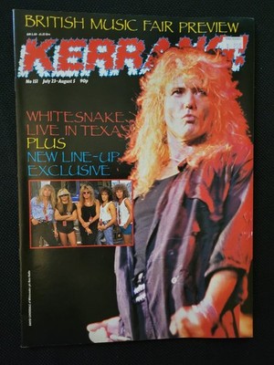 Kerrang! Magazine, July 23-Aug 5, 1987, Whitesnake, Def Leppard, David Coverdale