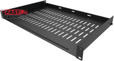 JINGCHENGMEI 1U Vented Rack Shelf Universal Rack Tray No Lip for 19 Inches Netwo
