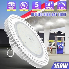 150W LED UFO High Bay Light Commercial Warehouse Workshop Light Dimmable 5000K