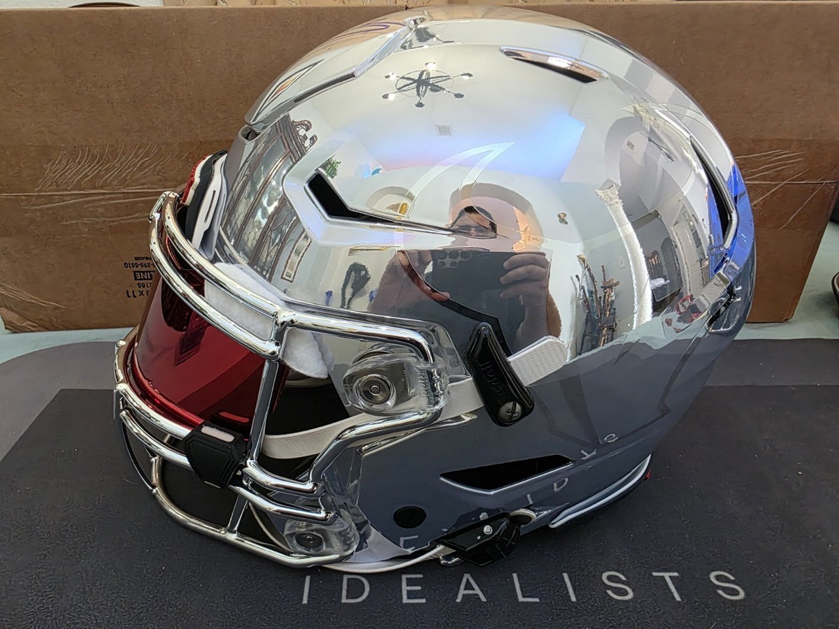 Andre Johnson Signed Full Size Helmet Speedflex Custom Chrome