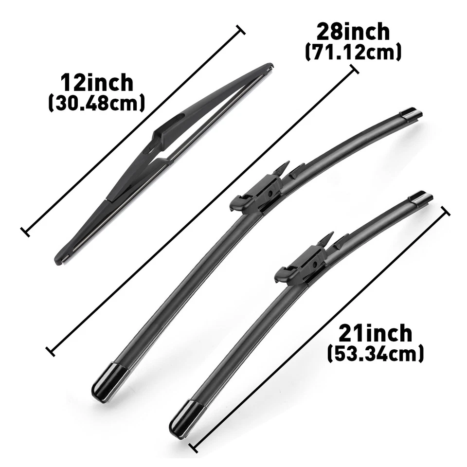 Juego de escobillas limpiaparabrisas 28"&21"&12" para Mercedes-Benz ML320 ML350 2007-2009 repuesto Foto 3 de 4